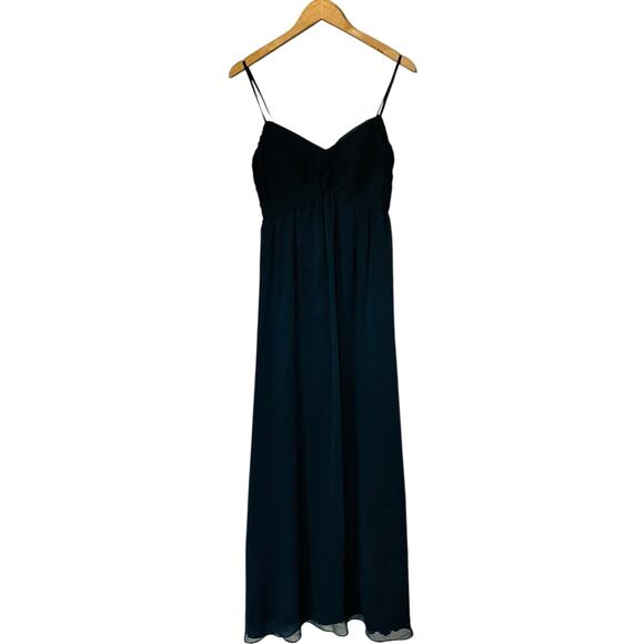 BHLDN Navy Spagetti Straps A Line Bridesmaid Dress Size SSmall - Picture 1 of 7